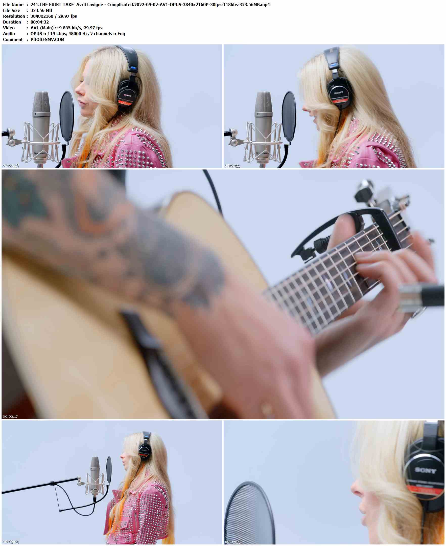 241.THE FIRST TAKE  Avril Lavigne - Complicated.2022-09-02-AV1-OPUS-3840x2160P-30fps-118kbs-323.56MB官方MV_高清MV